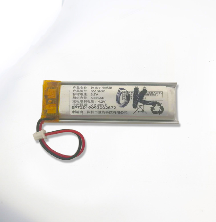 3.7V 651648 500mAh 晶頻潔面儀聚合物鋰電池 3.7V 651648 500mAh 晶頻潔面儀聚合物鋰電池